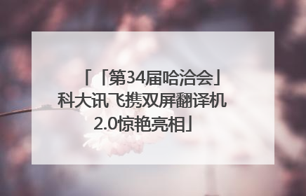 「第34届哈洽会」科大讯飞携双屏翻译机2.0惊艳亮相