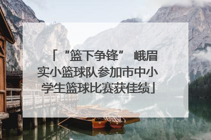 “篮下争锋” 峨眉实小篮球队参加市中小学生篮球比赛获佳绩