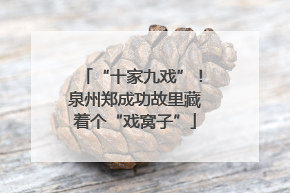 “十家九戏”！泉州郑成功故里藏着个“戏窝子”