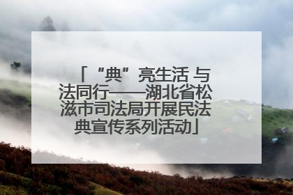 “典”亮生活 与法同行——湖北省松滋市司法局开展民法典宣传系列活动