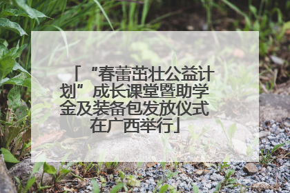 “春蕾茁壮公益计划”成长课堂暨助学金及装备包发放仪式在广西举行