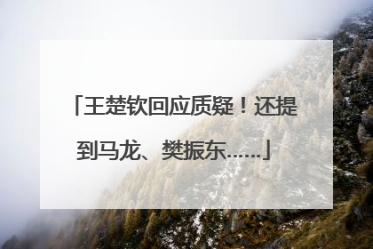 王楚钦回应质疑！还提到马龙、樊振东……