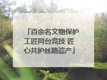 百余名文物保护工匠同台竞技 匠心共护丝路遗产