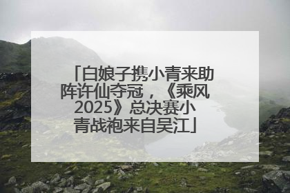 白娘子携小青来助阵许仙夺冠，《乘风2025》总决赛小青战袍来自吴江