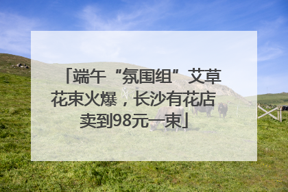 端午“氛围组”艾草花束火爆，长沙有花店卖到98元一束