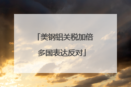 美钢铝关税加倍 多国表达反对