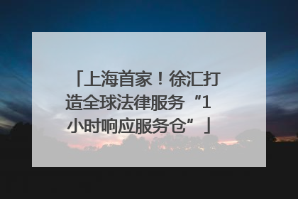 上海首家！徐汇打造全球法律服务“1小时响应服务仓”
