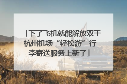 下了飞机就能解放双手 杭州机场“轻松游”行李寄送服务上新了