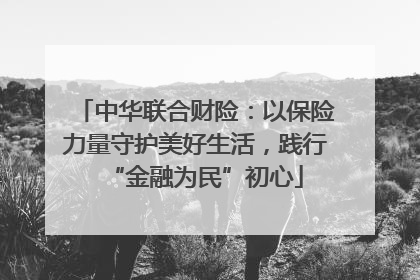 中华联合财险：以保险力量守护美好生活，践行“金融为民”初心