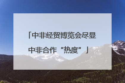 中非经贸博览会尽显中非合作“热度”