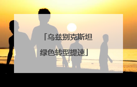 乌兹别克斯坦绿色转型提速