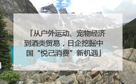 从户外运动、宠物经济到酒类贸易，日企挖掘中国“悦己消费”新机遇
