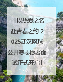 以热爱之名 赴青春之约 2025武汉网球公开赛志愿者面试正式开启