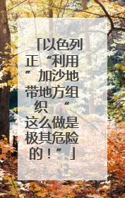 以色列正“利用”加沙地带地方组织  “这么做是极其危险的！”