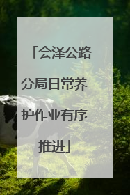 会泽公路分局日常养护作业有序推进