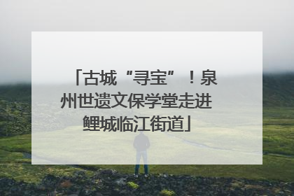 古城“寻宝”！泉州世遗文保学堂走进鲤城临江街道