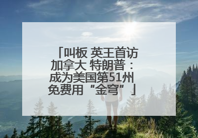 叫板 英王首访加拿大 特朗普：成为美国第51州免费用“金穹”