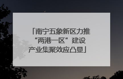 南宁五象新区力推“两港一区”建设 产业集聚效应凸显