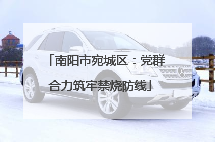 南阳市宛城区：党群合力筑牢禁烧防线