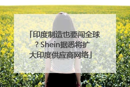 印度制造也要闯全球？Shein据悉将扩大印度供应商网络