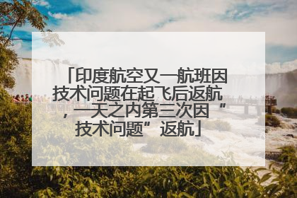 印度航空又一航班因技术问题在起飞后返航，一天之内第三次因“技术问题”返航