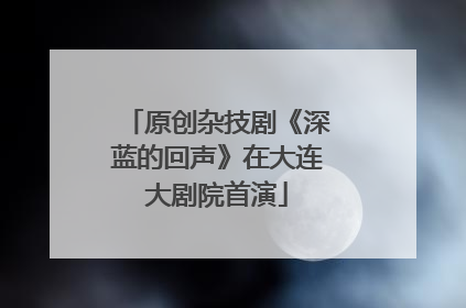 原创杂技剧《深蓝的回声》在大连大剧院首演