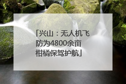 兴山：无人机飞防为4800余亩柑橘保驾护航