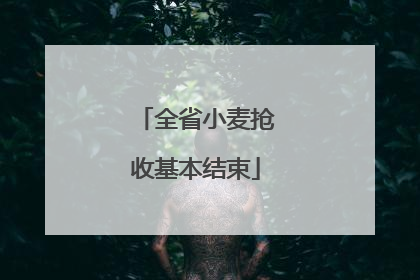 全省小麦抢收基本结束