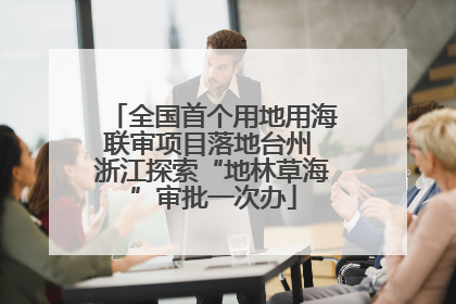 全国首个用地用海联审项目落地台州 浙江探索“地林草海”审批一次办