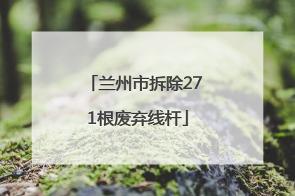 兰州市拆除271根废弃线杆