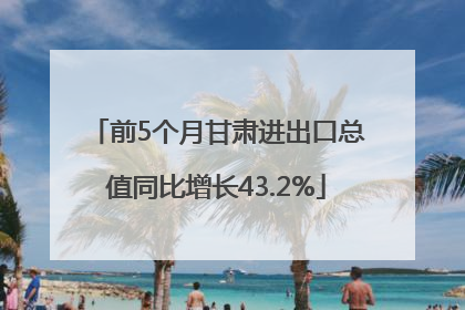 前5个月甘肃进出口总值同比增长43.2%