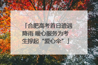 合肥高考首日遭遇降雨 暖心服务为考生撑起“爱心伞”