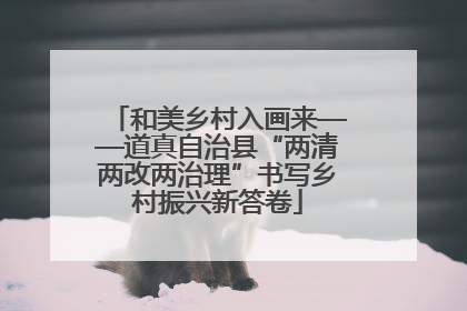 和美乡村入画来——道真自治县“两清两改两治理”书写乡村振兴新答卷