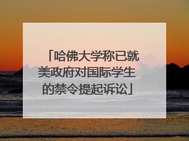 哈佛大学称已就美政府对国际学生的禁令提起诉讼