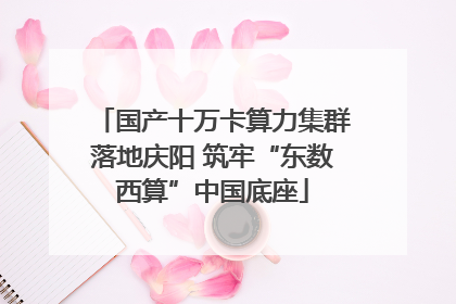 国产十万卡算力集群落地庆阳 筑牢“东数西算”中国底座