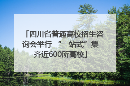 四川省普通高校招生咨询会举行 “一站式”集齐近600所高校