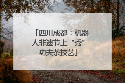 四川成都：机器人非遗节上“秀”功夫茶技艺