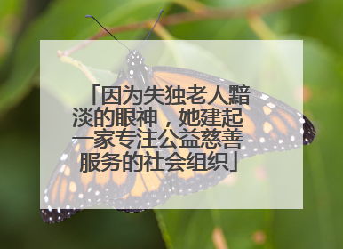 因为失独老人黯淡的眼神，她建起一家专注公益慈善服务的社会组织