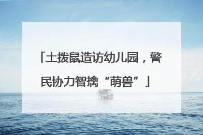 土拨鼠造访幼儿园，警民协力智擒“萌兽”