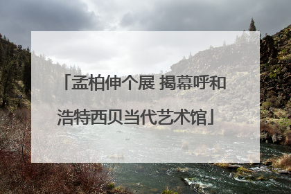 孟柏伸个展 揭幕呼和浩特西贝当代艺术馆