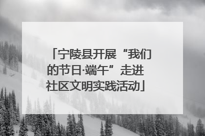 宁陵县开展“我们的节日·端午”走进社区文明实践活动