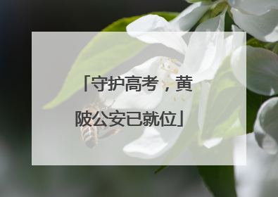 守护高考，黄陂公安已就位