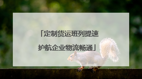 定制货运班列提速 护航企业物流畅通