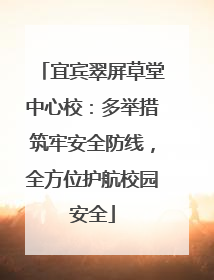 宜宾翠屏草堂中心校：多举措筑牢安全防线，全方位护航校园安全
