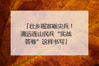 壮乡瑶寨砺尖兵！清远连山民兵“实战答卷”这样书写