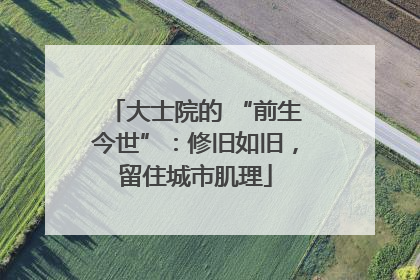 大士院的 “前生今世”：修旧如旧，留住城市肌理