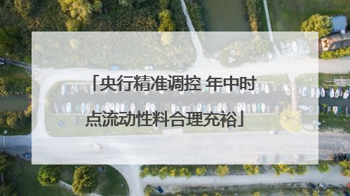 央行精准调控 年中时点流动性料合理充裕