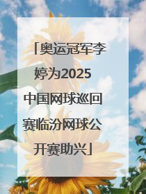 奥运冠军李婷为2025中国网球巡回赛临汾网球公开赛助兴
