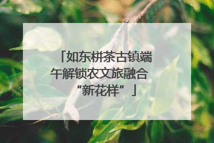 如东栟茶古镇端午解锁农文旅融合“新花样”