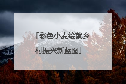 彩色小麦绘就乡村振兴新蓝图